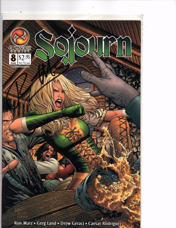 Crossgen Comics Sojourn #8 Greg Land Art Signed By Ron Marz With COA