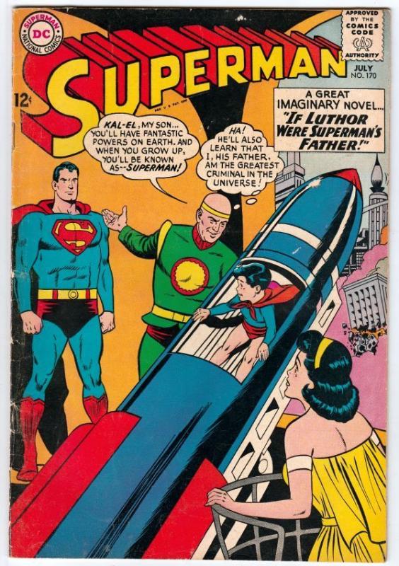 Superman 170 strict FN/VF 7.0 Mid-High-Grade John F. Kennedy tribute -Boca cert.