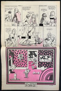 2 BIT COMICS #9 - 9.0, OW-W; folded -  Comix - 1st  - Tabloid - Partial color