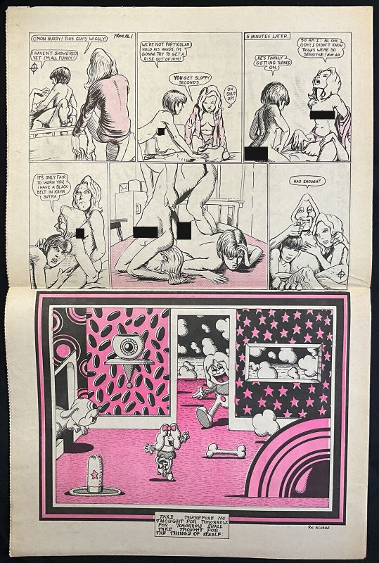 2 BIT COMICS #9 - 9.0, OW-W; folded -  Comix - 1st  - Tabloid - Partial color