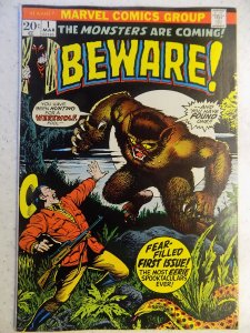 BEWARE # 1 MARVEL BRONZE HORROR WEREWOLF