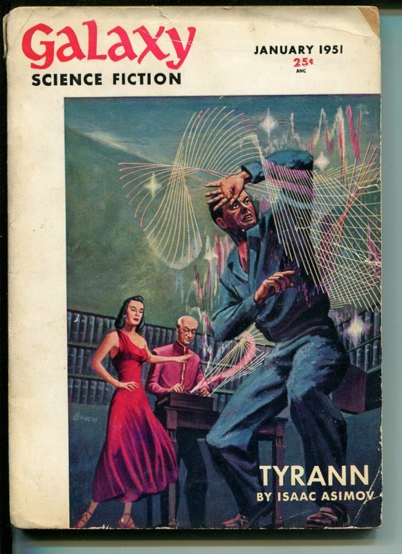 Galaxy Science Fiction #4 1/1951-sci-fi pulp-MacDonald-Asimov-Sturgeon-VG MINUS
