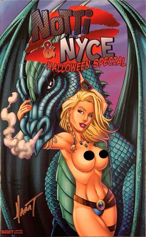 NOTTI&NYCE HALLOWEEN SPECIAL 2022 MARAT MYCHAELS RISQUÉ COVER SIGNED W/COA NM.