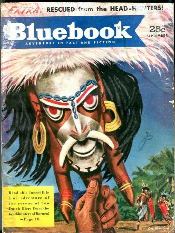 BLUE BOOK PULP-SEPTEMBER 1952-G/VG-KANELOUS COVER-DEMING-SHERIDAN-CHESHIRE G/VG