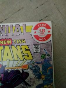 NEW TEEN TITANS ANNUAL #1  George Perez art, DC Comics (1982) Omega Men app