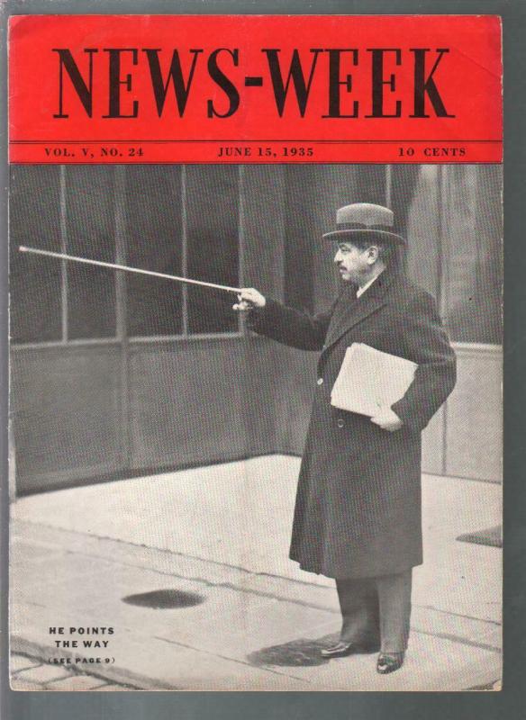 Newsweek 6/15/1935-Milt Gross-Chiang Kai-shek-Walter Hagen-FN