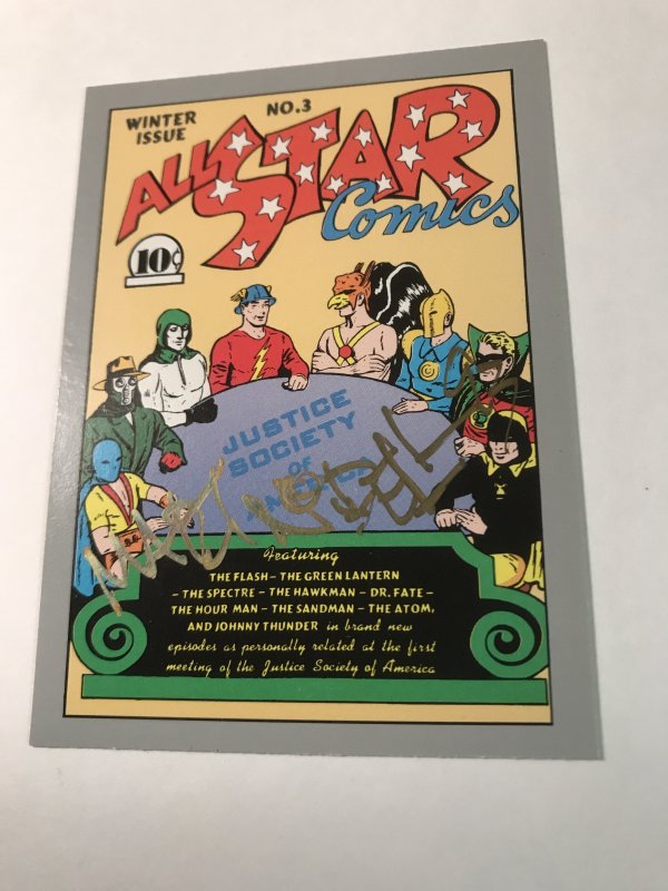 ALL STAR COMICS #3 card signed by MART NODELL : DC Impel Series 1; NM/M