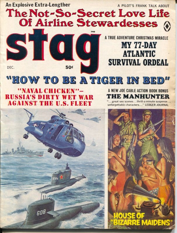 Stag 12/1968-Atlas-Russian Wet War-cheesecake-pulp crime-Mort Kunstler-VG/FN 