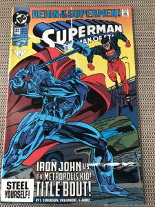 SUPERMAN MAN OF STEEL #23 : DC 7/93 NM-; Early John Henry Steel