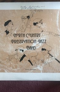 North country preservation jazz band LP, 1982, inscription of bass player, mint!