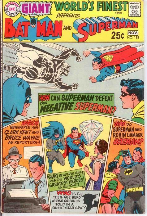 WORLDS FINEST 188 (GIANT) F+  November 1969 COMICS BOOK