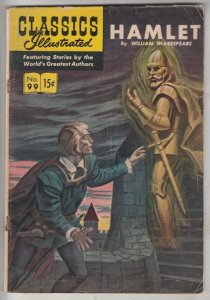 Classics Illustrated #99 (Sep-52) VG+ Affordable-Grade Hamlet