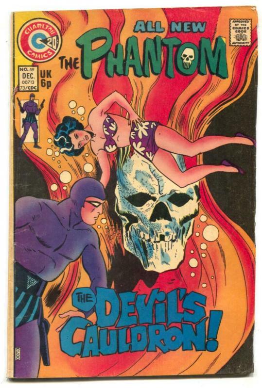 Phantom #59 1975- Skull cover- Charlton comics VG