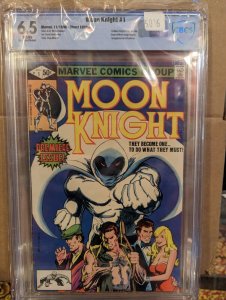 MOON KNIGHT No. 1 CBCS 6.5 (CGC) Marvel Comics (1980) ORIGIN MOON KNIGHT!