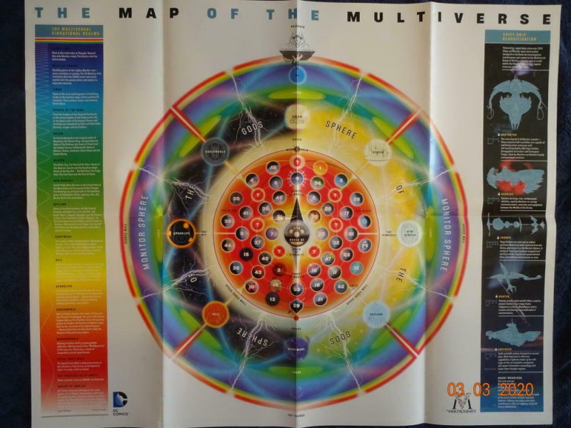 MAP OF THE MULTIVERSE  Promo Poster, 24 x 30,  DC Unused more in our store 550