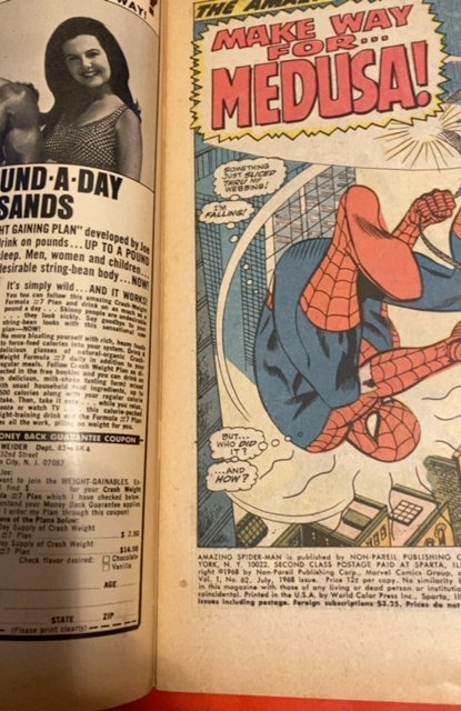 The Amazing Spider-Man #62 (1968) Medusa from inhuman