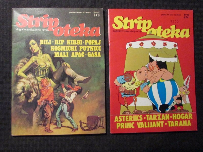 1981 STRIPOTEKA #673 674 FN 6.0 LOT of 2 Yugoslavia Comic Tarzan Prince Valiant