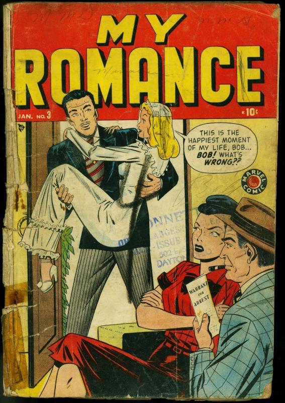My Romance #3 1949-Marvel Golden Age Romance- Bride cover- Good Girl art
