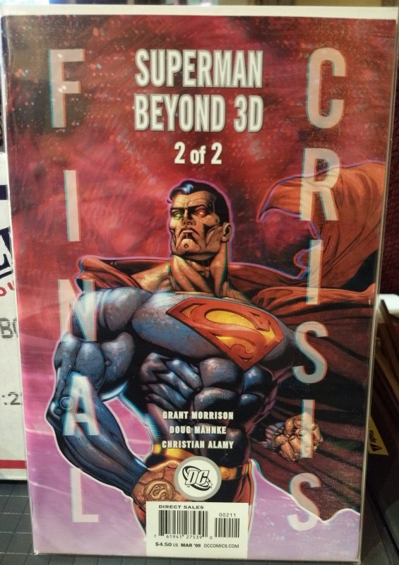 Superman Beyond 3D #2 of 2 NM Original 3D Glasses inside!