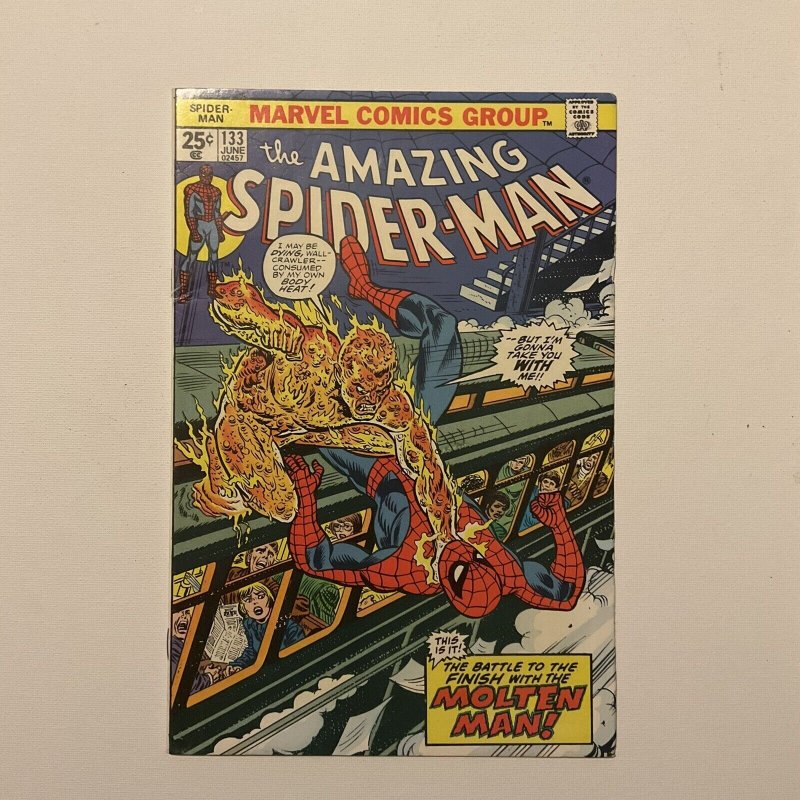 Amazing Spider-Man 133 Very Fine Vf 8.0 Marvel 1974