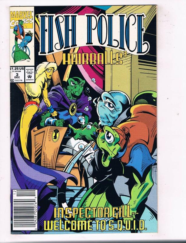 Fish Police Hairballs #3 VF Marvel Comics Comic Book Dec 1992 DE44