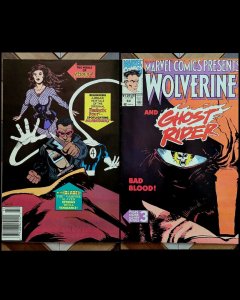 MARVEL COMICS PRESENTS #64 VF- (Marvel 1988) WOLVERINE + GHOST RIDER + BLADE