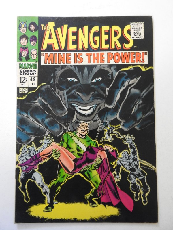 The Avengers #49 (1968) VG+ Condition moisture stain, cover detached top staple