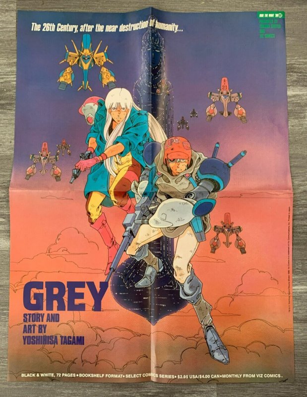 1988 GREY by Yoshihisa Tagami 16.5x22 Promo Poster FVF 7.0 Viz Comics