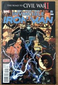 1st App Riri Williams, Invincible Iron Man #9, 2nd Print Marvel Comics 2016 VF+