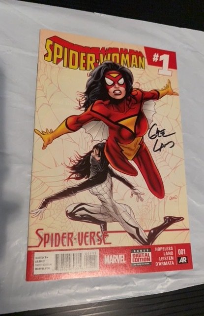 Spider-Woman #1 (2015) signed by artist Greg land