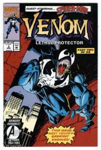 Venom Lethal Protector #2 (1993) 1st The Jury Spider-Man MOVIE White Pages VF+ 