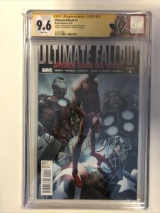 Ultimate Fallout (2011)# 4 (CGC SS 9.6 WP) Signed  Bendis /Sketch Signed Bagley