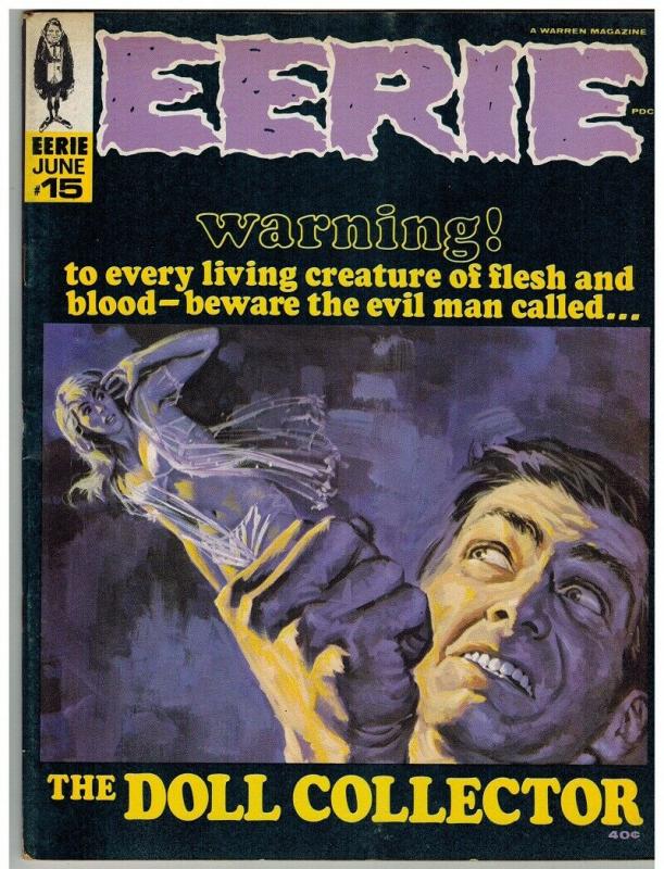 EERIE 15 VG-F June 1968  PREZIO CVR - BOYETTE,MASTROSEO