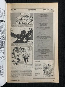 1985 AMAZING HEROES Comic Magazine #83 FN 6.0 X-Factor / X-Men