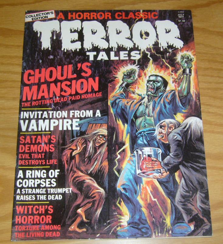 Terror Tales vol. 8 #2 FN july 1977 frankenstein cover - invitation from vampire
