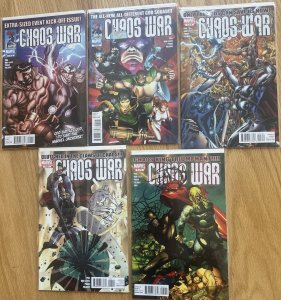 CHAOS WAR 1-5 1 2 3 4 5 COMPLETE SERIES (2010, MARVEL COMICS) All Nm