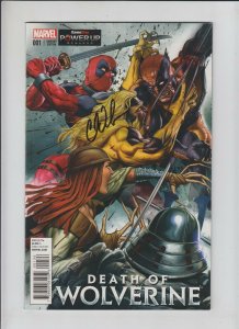 Death of Wolverine #1 VF/NM signed by Charles Soule - Deadpool GameStop variant 759606081059