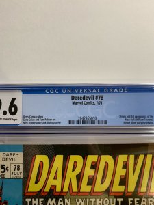 Daredevil 78 Cgc 9.6 Ow/w Pages Marvel Bronze Age