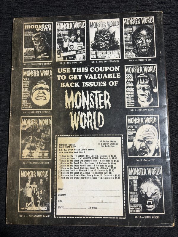 1971 FAMOUS MONSTERS Fearbook Magazine GD+ 2.5 Boris Karloff / Frankenstein