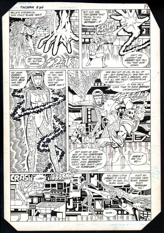 Firestorm #24 Page 16 Original Comic Book Art- RAFAEL KAYANAN