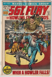 Sgt. Fury And His Howling Commandos #100 (Jul 1972, Marvel), VG condition (4.0)