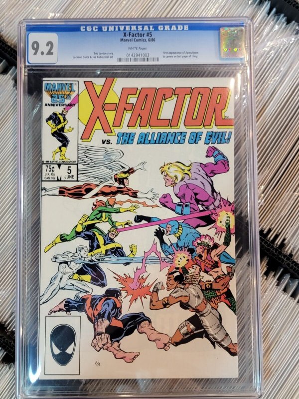 CGC 9.2 X-Factor #5 Comic Book 1986 1st Appearance of Apocalypse