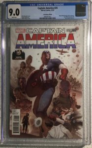 Marvel Captain America 25 1st Sam Willson Captain Wizard WorldCGC 9.0VHTF