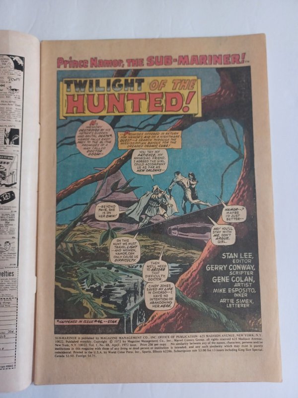 Sub-Mariner #48 - Namor - Doctor Doom - 1972 - VG