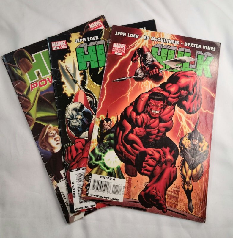 Marvel Hulk Comic Lot (Red Hulk 11 & 12, Hulk Power Pack #1) Fine