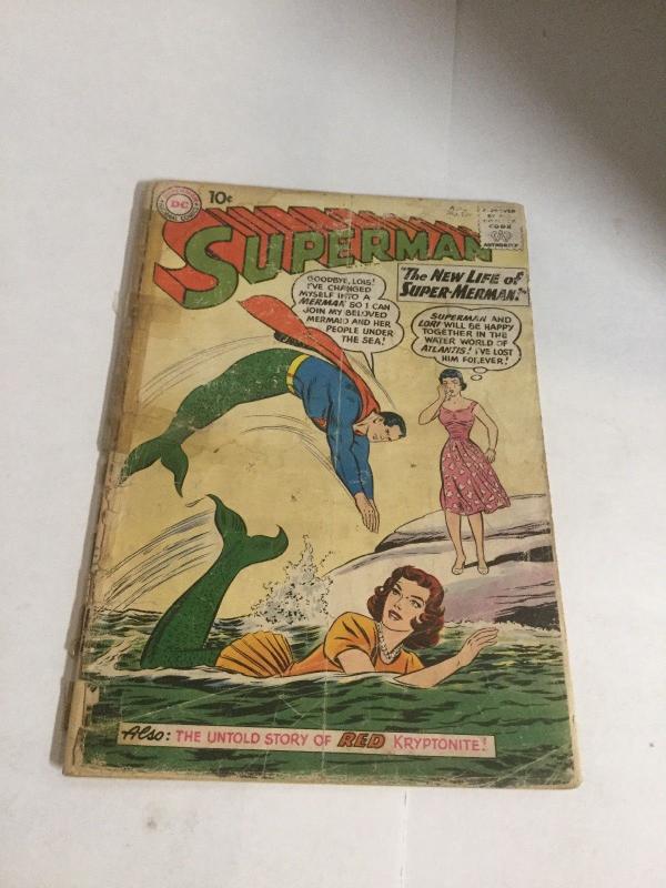 Superman 139 Fr/Gd Fair/Good 1.5 Water Damage Tape Cover Detached DC Comics SA