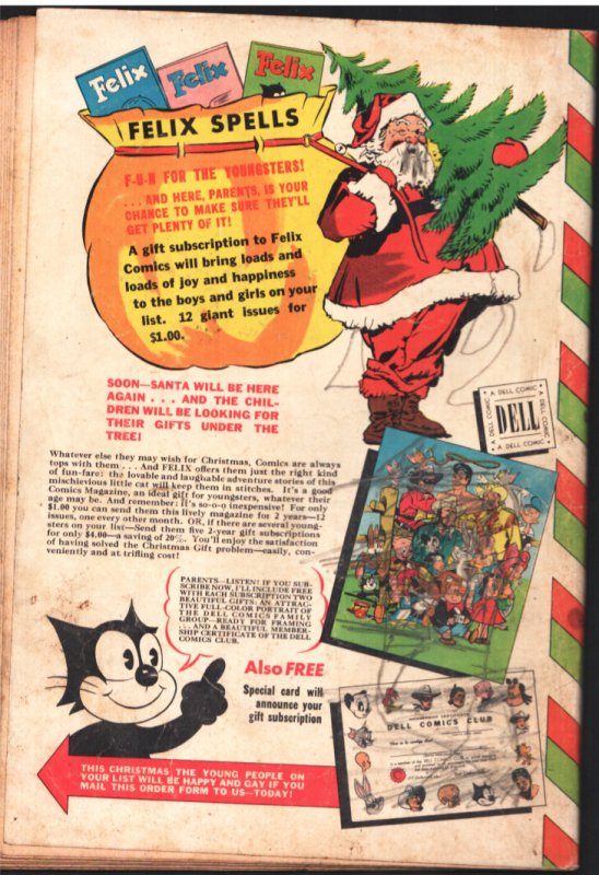 Felix the Cat #18 1951-Dell-ice skate cover-violent humor