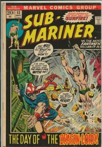 Sub-Mariner #53 VINTAGE 1972 Marvel Comics Sunfire Dragon Lord 