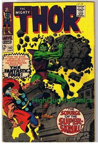 THOR #142, FN+, Jack Kirby, Stan Lee, Super Skrull,1966,  (b) , Scrouge