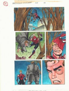 Spectacular Spider-Man #234 p.22 Color Guide Art - Ben Reilly by John Kalisz